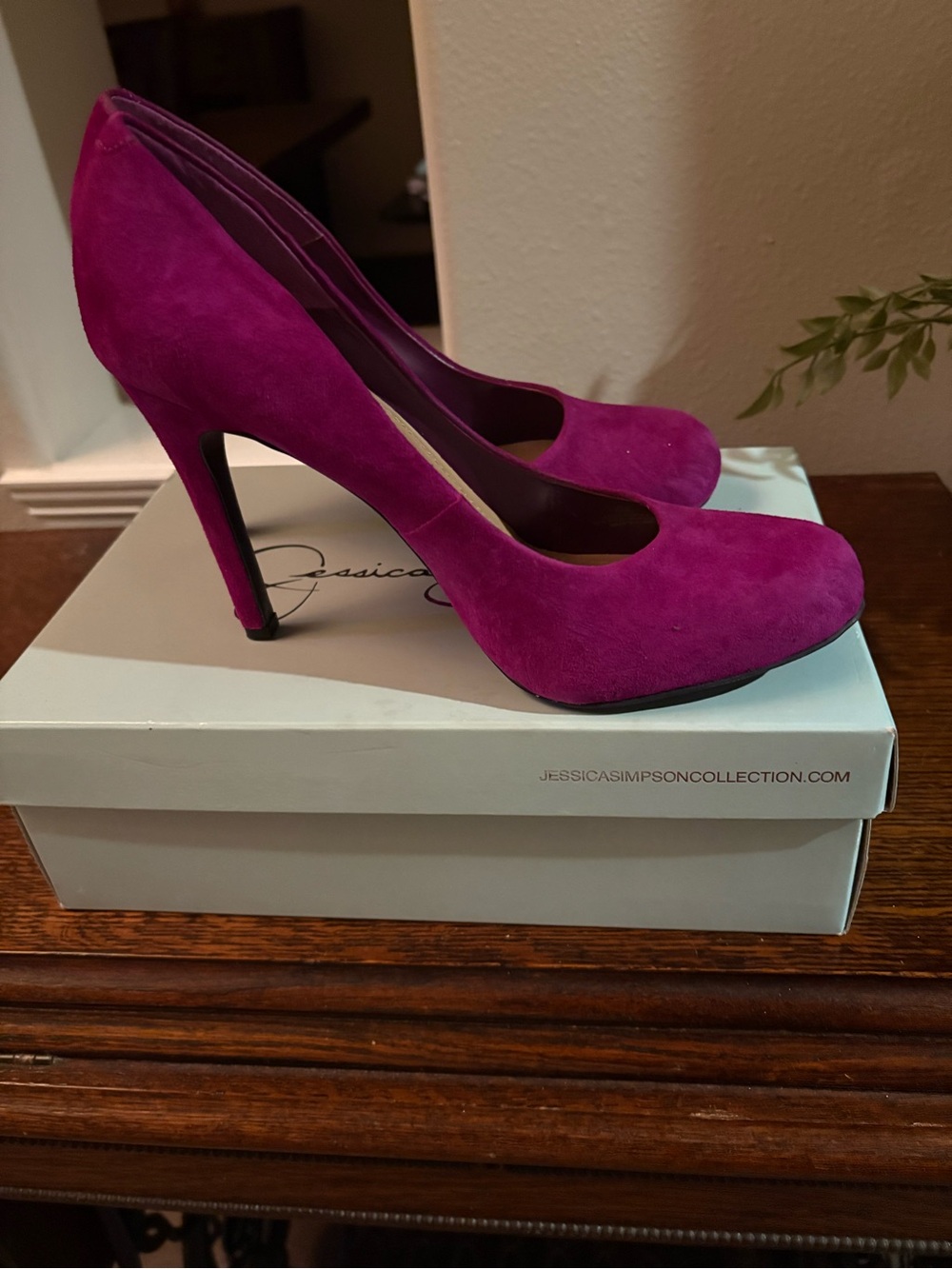 Jessica Simpson Fuchsia Suede High Heel Pumps